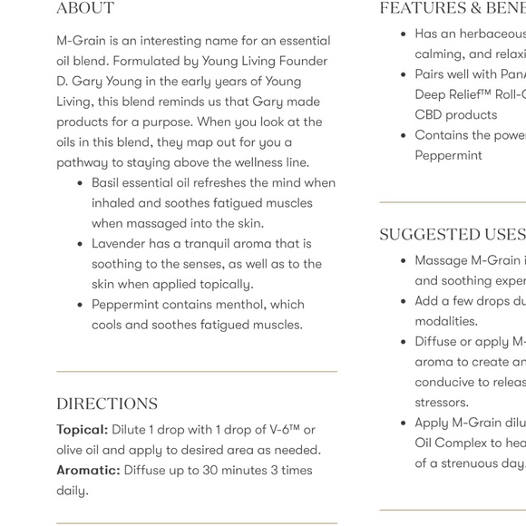 NWT Young Living Mind Over Matter M-Grain, Deep Relief and Peppermint Set - Picture 4 of 16